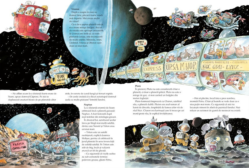 Hai-hui prin Univers de Mauri Kunnas ilustrații de Mauri Kunnas