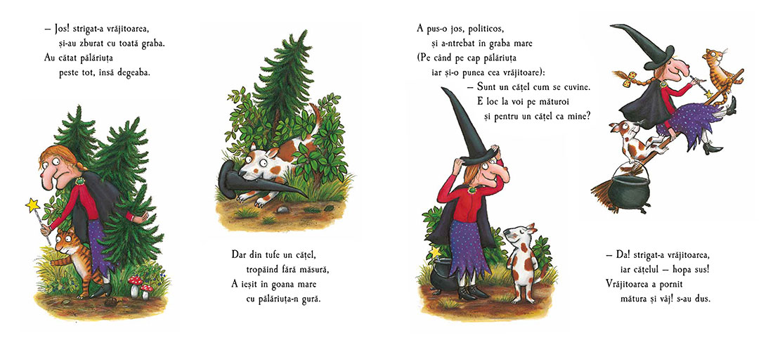 Loc la voi pe măturoi de Julia Donaldson ilustrații de Axel Scheffler