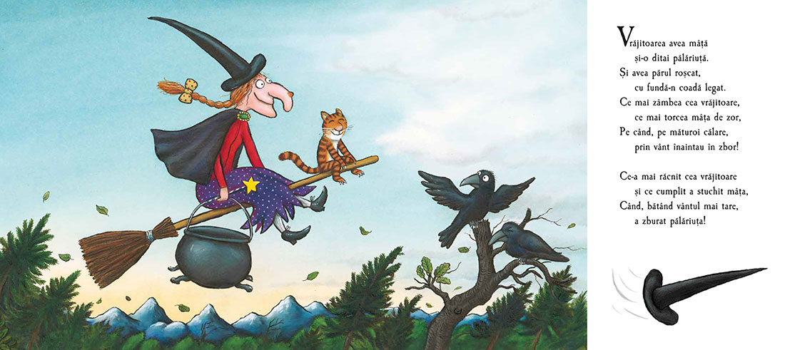 Loc la voi pe măturoi de Julia Donaldson ilustrații de Axel Scheffler