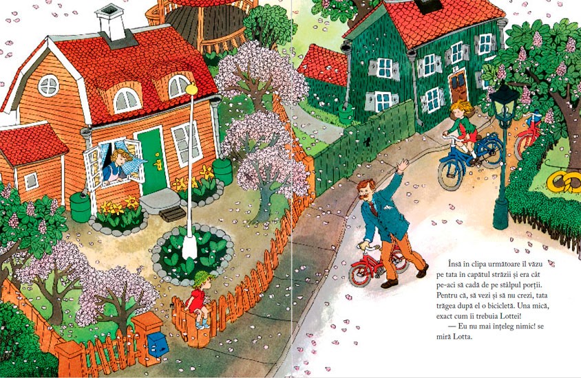 Lotta și bicicleta de Astrid Lindgren ilustrații de Ilon Wikland