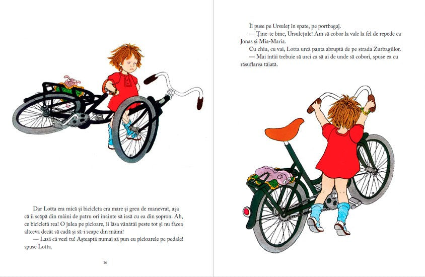 Lotta și bicicleta de Astrid Lindgren ilustrații de Ilon Wikland