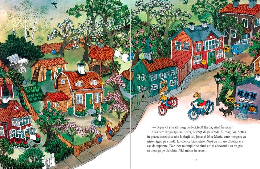 Lotta și bicicleta de Astrid Lindgren ilustrații de Ilon Wikland